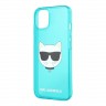 Чехол Karl Lagerfeld TPU FLUO Choupette Hard для iPhone 13, голубой