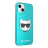 Чехол Karl Lagerfeld TPU FLUO Choupette Hard для iPhone 13, голубой