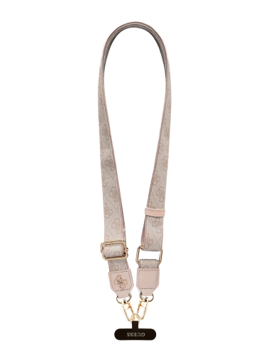 Guess шнурок на шею Universal Crossbody PU Strap 4G Big metal Logo + Smartphone patch Pink