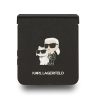 Karl Lagerfeld для Galaxy Z Flip7 чехол PU Saffiano NFT Karl & Choupette metal pin Hard Black