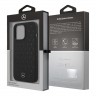 Чехол Mercedes Liquid Silicone Stars Hard для iPhone 13 Pro, черный