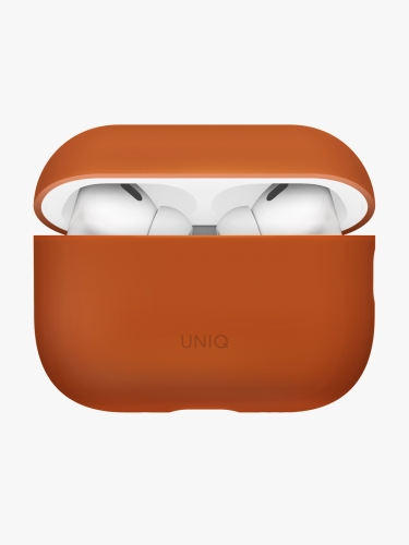 (Уценка) Uniq для Airpods Pro 3 чехол LINO Liquid silicone with handstrap Sunset Orange