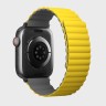 Ремешок Uniq Revix reversible Magnetic для Apple Watch 49-46-45-44 mm, желтый/серый