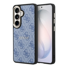 Guess для Galaxy S26+ чехол PU 4G Classic metal logo &amp; Camera Hard Blue (MagSafe)