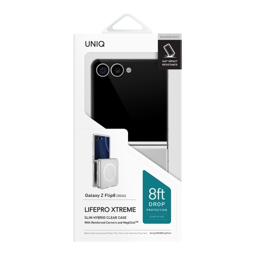 Uniq для Galaxy Z Flip8 чехол LifePro Xtreme Crystal Clear (MagSafe)