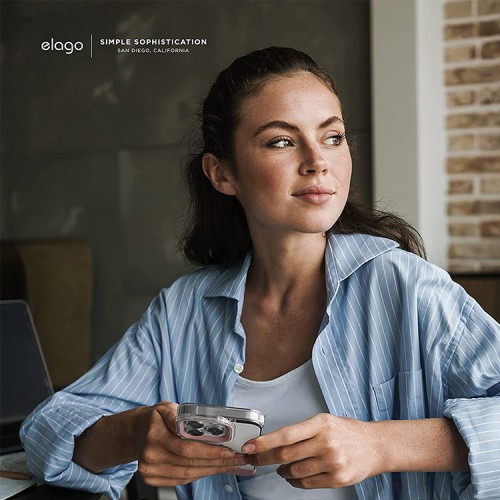 Чехол Elago GLIDE для iPhone 14 Pro Max, прозрачный/розовый