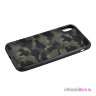 Кожаный чехол Toria Camouflage Hard для iPhone XS Max, Army (зеленый)