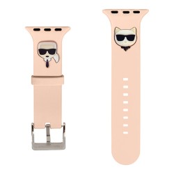 Ремешок Lagerfeld Silicone Karl and Choupette heads для Apple Watch 38-40-41 mm, розовый