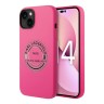 Чехол Lagerfeld Liquid silicone RSG Round logo Hard для iPhone 14 Plus, розовый