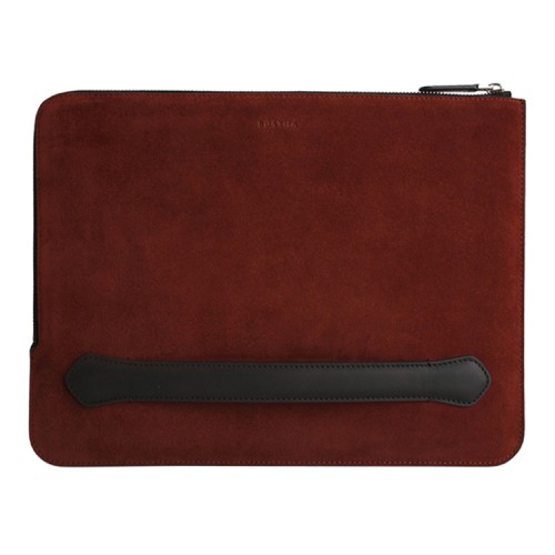 Чехол-папка Bustha Zip Folio Suede/Leather для MacBook Air 13 | Pro 13 (2018/22), Maroon