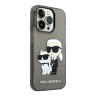 Lagerfeld для iPhone 15 Pro Max чехол PC/TPU NFT Karl & Choupette Hard Glitter Black