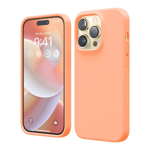 Elago для iPhone 14 Pro чехол Soft silicone (Liquid) Salmon