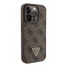 Guess для iPhone 15 Pro Max чехол Crossbody PU 4G Triangle Diamond logo Hard + Universal Strap Brown