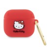 Hello Kitty для Airpods 3 чехол Liquid silicone 3D Rubber Kitty Head Fuchsia