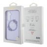 Guess для Galaxy S24+ чехол PC/TPU Flowers Wreath Hard Purple (MagSafe)