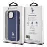 U.S. Polo для iPhone 15 чехол PU Double horse logo and Tricolor line Hard Navy