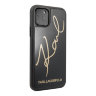 Чехол Karl Lagerfeld Double layer Karl signature Hard Glass для iPhone 11 Pro, черный