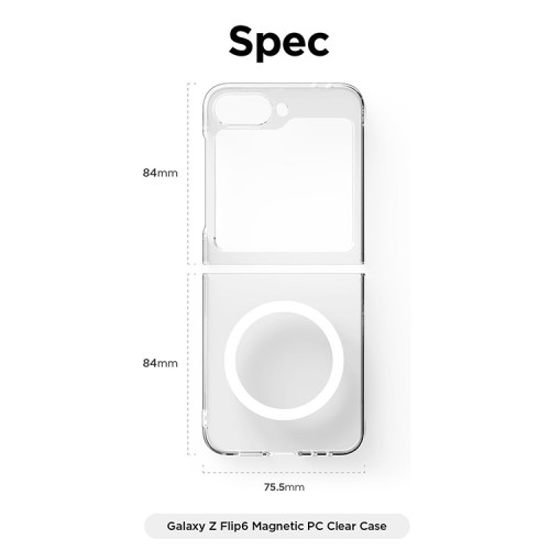 Elago для Galaxy Z Flip 6 чехол HYBRID (pc) Clear (Magnetic)