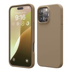 Elago для iPhone 16 Pro чехол Soft silicone (Liquid) Brown