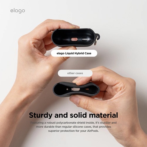 Elago для AirPods 4 чехол Liquid Hang Case Black