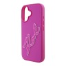 Karl Lagerfeld для iPhone 16 чехол 3D Rubber Bicolor Signature Hard Fuchsia