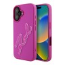 Karl Lagerfeld для iPhone 16 чехол 3D Rubber Bicolor Signature Hard Fuchsia