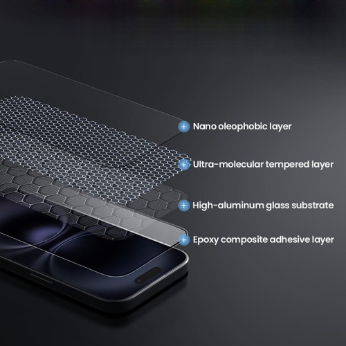 Nillkin стекло с тонкой рамкой для iPhone 16, CP+PRO 0.25mm Narrow border Black