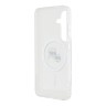Karl Lagerfeld для Galaxy S25 чехол PC/TPU NFT Karl & Choup Head Metal camera Hard White (MagSafe)