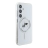 Karl Lagerfeld для Galaxy S25 чехол PC/TPU NFT Karl & Choup Head Metal camera Hard White (MagSafe)