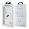 Karl Lagerfeld для Galaxy S25 чехол PC/TPU NFT Karl & Choup Head Metal camera Hard White (MagSafe)