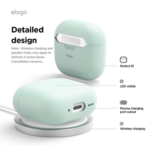 Elago для AirPods 4 чехол Liquid Hybrid case Mint