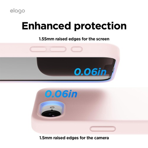 Elago для iPhone 16e чехол Soft silicone (Liquid) Lovely Pink