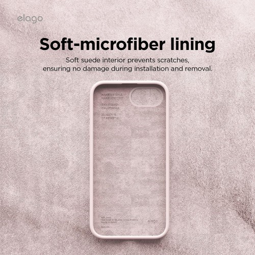 Elago для iPhone 16e чехол Soft silicone (Liquid) Lovely Pink
