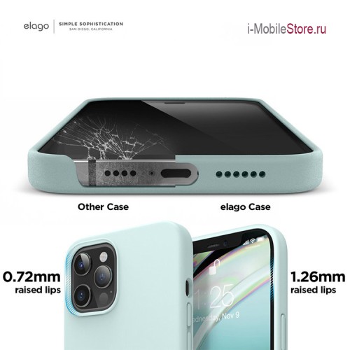 Чехол Elago Soft Silicone для iPhone 12 Pro Max, mint