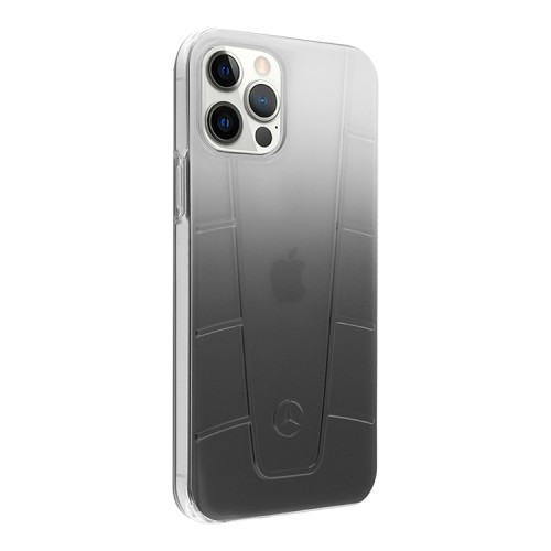 Mercedes чехол для iPhone 12 Pro Max, Transparent line Embossed Gradient