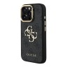 Guess для iPhone 16 Pro Max чехол PU 4G Big metal logo and Camera Stand Hard Black