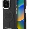 Karl Lagerfeld для iPhone 16 Pro Max чехол PU Initials & Metal logo Hard Black (MagSafe)