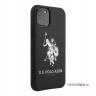 Чехол U.S. Polo Assn. Liquid Silicone Big horse Hard для iPhone 11 Pro Max, черный