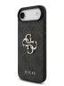 Guess для iPhone Air чехол PU 4G Big metal logo Hard + Pearl Hand Strap Black