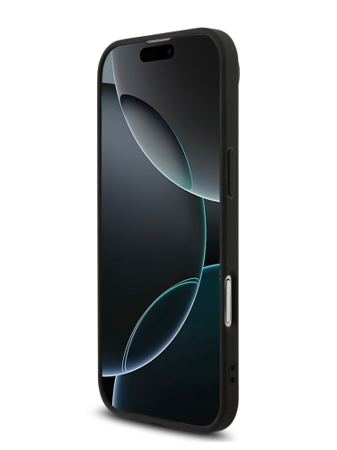 Guess для iPhone Air чехол PU 4G Big metal logo Hard + Pearl Hand Strap Black