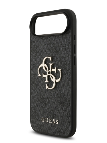 Guess для iPhone Air чехол PU 4G Big metal logo Hard + Pearl Hand Strap Black