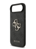 Guess для iPhone Air чехол PU 4G Big metal logo Hard + Pearl Hand Strap Black