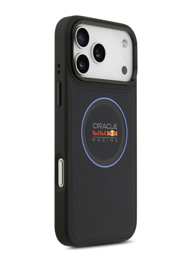 Red Bull для iPhone 17 Pro Max чехол PU Meshed with Ring and Metal camera Hard Navy/Blue (MagSafe)