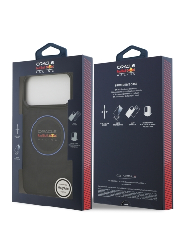 Red Bull для iPhone 17 Pro Max чехол PU Meshed with Ring and Metal camera Hard Navy/Blue (MagSafe)