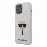 Чехол Karl Lagerfeld Liquid silicone Karl's Head для iPhone 12 | 12 Pro, белый