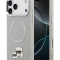 Karl Lagerfeld для iPhone 17 Pro чехол PU NFT Karl & Choup heads Metal pin & Cam Hard Grey (MagSafe)