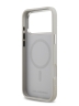Karl Lagerfeld для iPhone 17 Pro чехол PU NFT Karl & Choup heads Metal pin & Cam Hard Grey (MagSafe)
