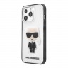 Чехол Karl Lagerfeld Ikonik Karl Hard Transparent для iPhone 13 Pro Max, черная рамка