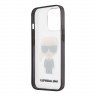Чехол Karl Lagerfeld Ikonik Karl Hard Transparent для iPhone 13 Pro Max, черная рамка