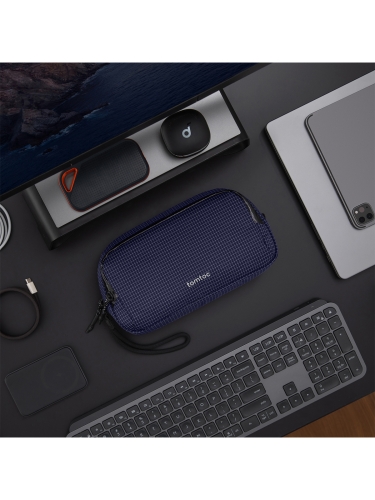 Tomtoc Travel сумка для аксессуаров Light-T12 Electronic Accessory Pouch M 1.8L Navy Blue